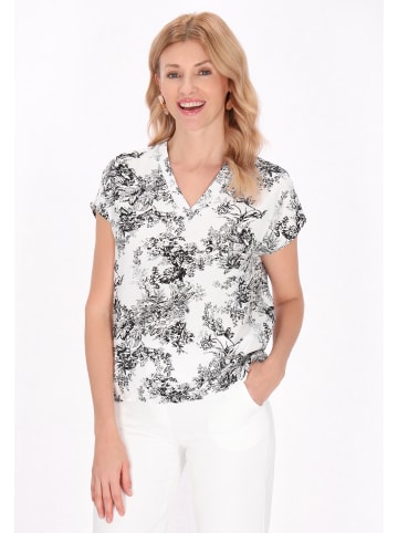 Usha Women Blouse in white black