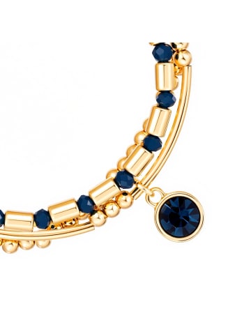 Lulu & Jane Armband aus Metall-Legierung mit Glaskristall in gelbgold