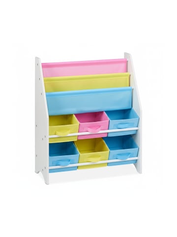 relaxdays Kinderregal in Bunt - (B)62,5 x (H)74 x (T)31 cm