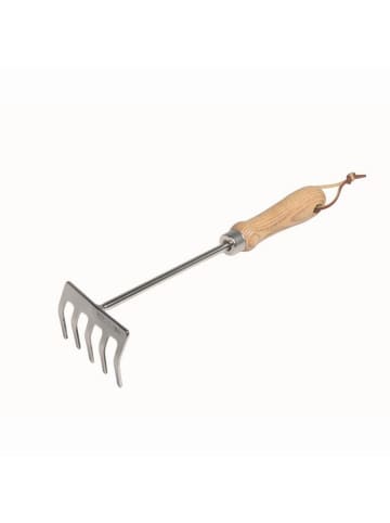 Siena Garden Kleinrechen ClassicLine Edelstahl mit Holzgriff 4Z in silber