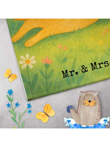 Mr. & Mrs. Panda Handtuch Fuchs Mama Design mit Spruch in Weiß