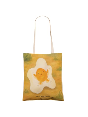 Mr. & Mrs. Panda Tote Bag Spiegelei Ei Design ohne Spruch in Weiß