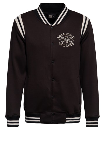 King Kerosin King Kerosin College Sweat-Jacke San Antonio Wolves in schwarz