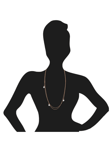 SilberDream 925 Silber, vergoldet (Roségold 333) Damen SilberDream Halsketten  ca. 90cm