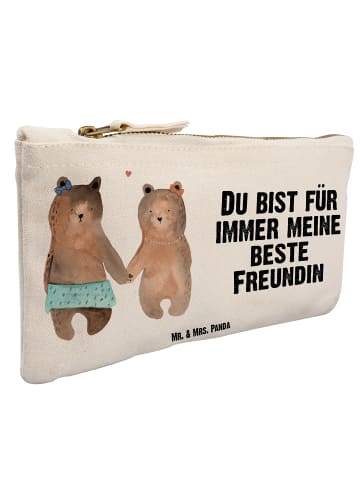 Mr. & Mrs. Panda Schminktasche Bär Freundin mit Spruch in Weiß