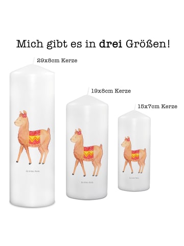 Mr. & Mrs. Panda Wachskerze Alpaka Stolz ohne Spruch in Weiß