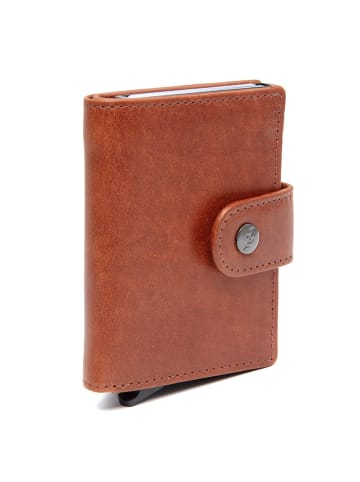 The Chesterfield Brand Barrea Geldbörse RFID Schutz Leder 7 cm in cognac