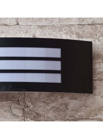 Licht-Erlebnisse Außen Wandlampe (B)31.8 x (H)10 cm in Schwarz