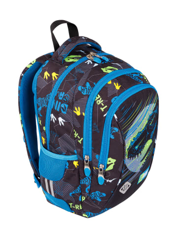 Yuhu.kids 3tlg. Set: Schulrucksack-Set mit Federmappe und Schlamperetui in Mehrfarbig