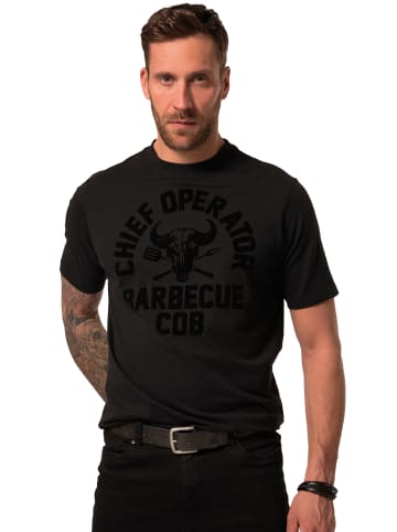 JP1880 Kurzarm T-Shirt in schwarz