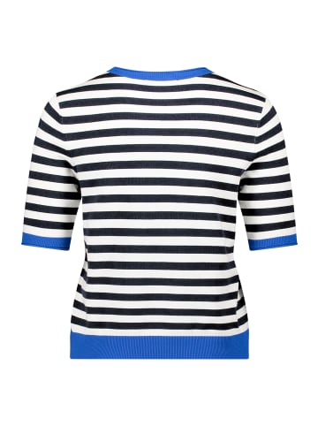 Betty Barclay Basic-Pullover kurzarm in Patch Dark Blue/Blue
