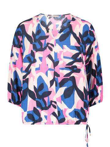 BETTY & CO Blusenshirt mit Print in Dark Blue/Pink