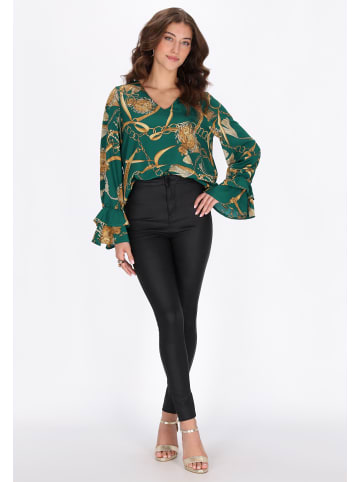 faina Women Blouse in turquoise multicolor