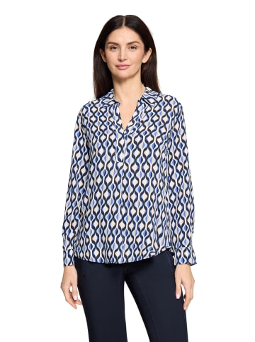 Betty Barclay Schlupfbluse langarm in Blau/Weiß