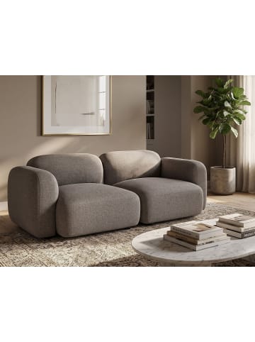 3-Sitzer Sofa AFOSS in Grau/Schwarz - (W) 195 x (H) 71 x (L) 94 cm