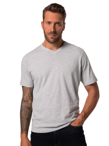JP1880 Kurzarm T-Shirt in hellgrau mélange