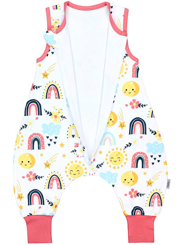 TupTam Babyschlafsack mit Beinen Unwattiert in gelb/weiß