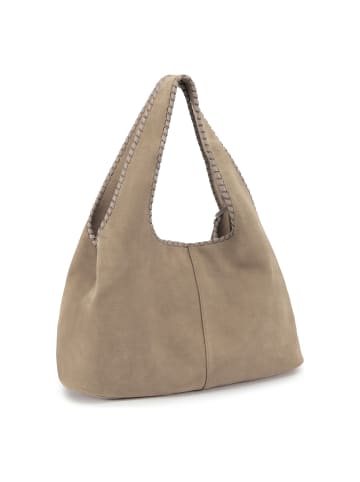 Les Visionnaires Paz Cozy Schultertasche Leder 43 cm in mushroom