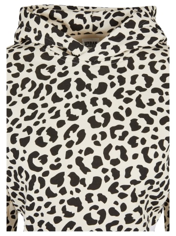 Urban Classics Urban Classics Damen Ladies Short AOP College Hoody in whitesandleo