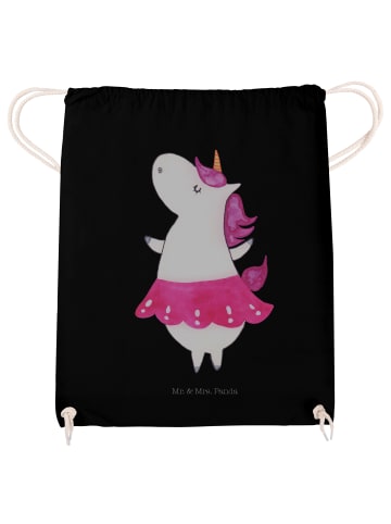 Mr. & Mrs. Panda gymnastiktasche Einhorn Ballerina ohne Spruch in Schwarz