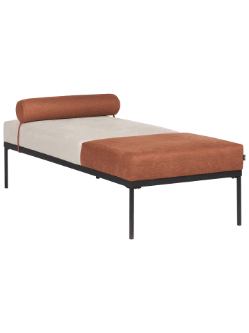 Beliani Chaiselongue MALMOS in Beige/Braun/Schwarz - (W) 172 x (H) 47 x (L) 73 cm