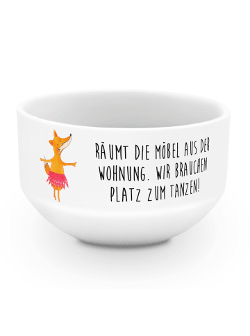 Mr. & Mrs. Panda Salatschüssel Fuchs Ballerina mit Spruch in Weiß