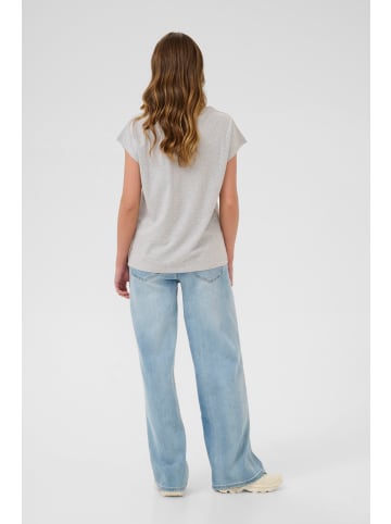 Kaffe T-shirt KAbine Regular fit in Grey mel. W. Black Deep Print