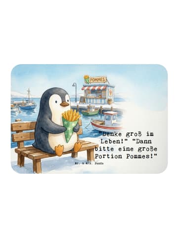 Mr. & Mrs. Panda Magnet Pinguin Pommestüte Design mit Spruch in Weiß