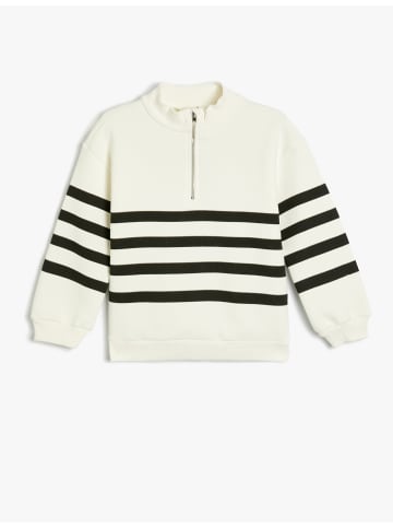 KOTON Sweatshirt in Schwarz Gestreift
