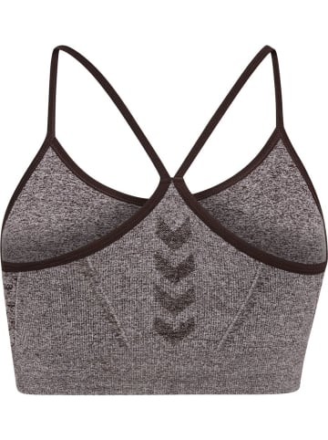 Hummel T-Shirt "Hmlci Seamless Scrunch Sports Bra" in Braun
