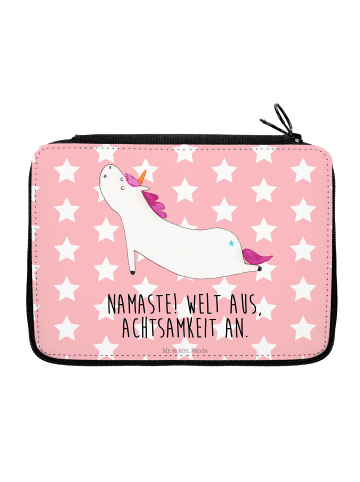 Mr. & Mrs. Panda Etui Einhorn Yoga mit Spruch in Rot Pastell