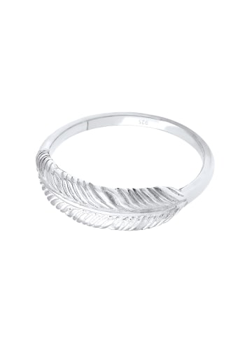 Elli Ring 925 Sterling Silber Feder in Silber