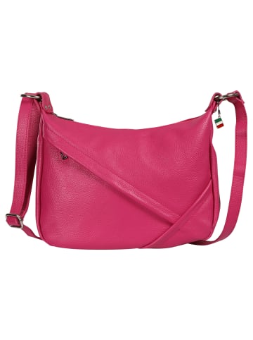 Florence Florence Schultertasche Leder pink, fuchsia ca. 35cm