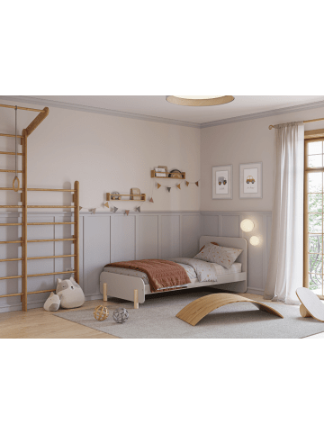 CALICOSY Bett LOU in Creme - (W) 195,4  x (H) 90/45  x (L) 106,5  cm
