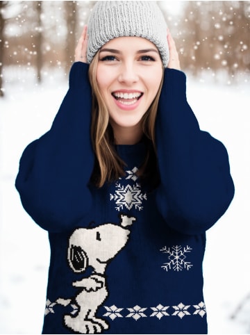 Snoopy The Peanuts Winterpullover - Snoopy in blau