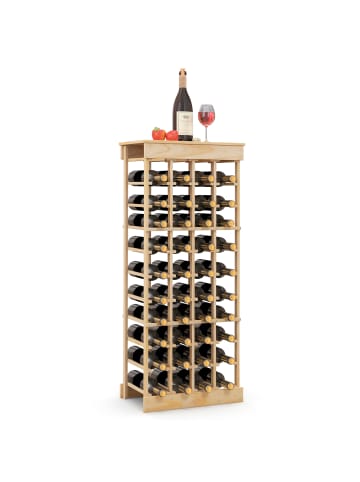 COSTWAY Weinregal für 40 Flaschen in Beige