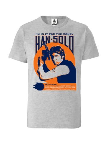 Logoshirt T-Shirt Star Wars - Han Solo - Money in grau-meliert