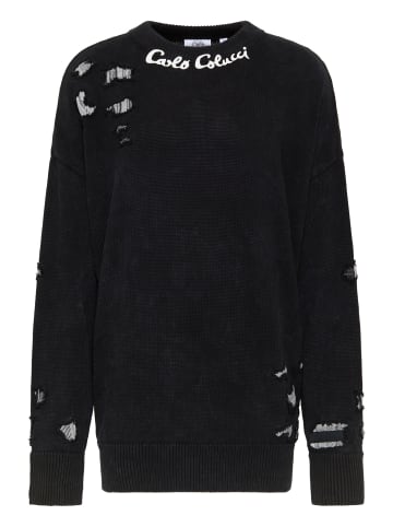 Carlo Colucci Strickpullover Dellemann in Schwarz