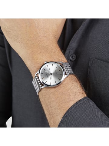 s.Oliver Armbanduhr Classic Round in silber