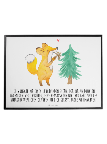 Mr. & Mrs. Panda Schreibunterlage Fuchs  Weihnachtsbaum mit Spruch in Weiß