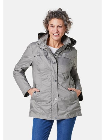 GOLDNER Leichtjacke Leichtjacke mit vielen Details in grau