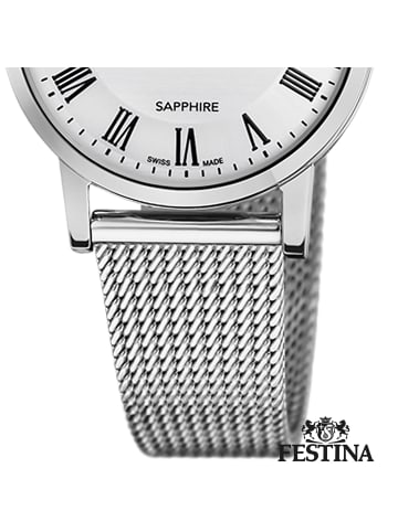 Festina Analog-Armbanduhr Festina Swiss Made silber klein (ca. 29mm)