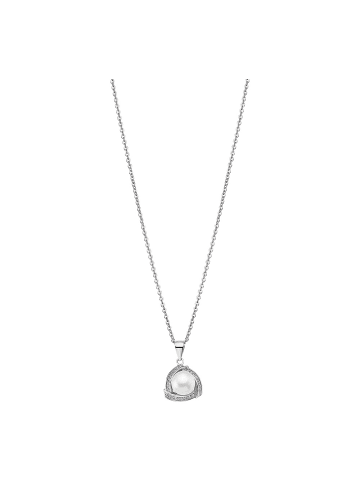 LOTUS silver Perle Halskette 925 Sterling Silber ca. 42cm silber, weiß