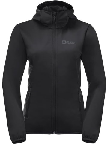 Jack Wolfskin Softshelljacke, Funktionsjacke BORNBERG HOODY W in Schwarz