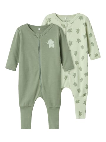 name it 2er Pack Schlafstrampler NBMNIGHTSUIT ZIP ELEPHANT in sea foam