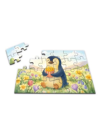 Mr. & Mrs. Panda Puzzle Pinguin Frühling Pommes Design ohne Spruch in Weiß
