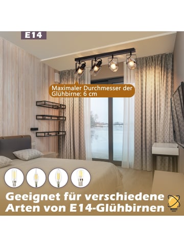 ZMH Deckenstrahler in rauchgrau 4-flammige E14