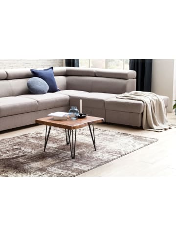 FineBuy Couchtisch in Braun / Sheesham / 51x56x38