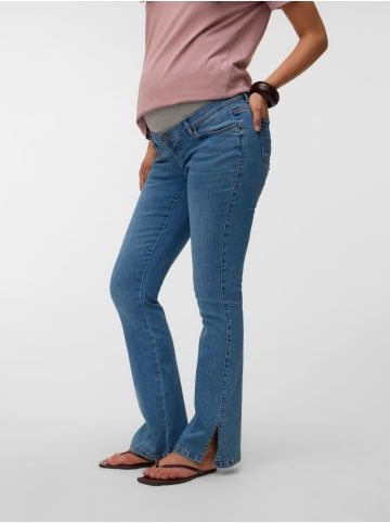 mama licious Umstandsjeans mit Schlag in Dark Medium Blue Denim