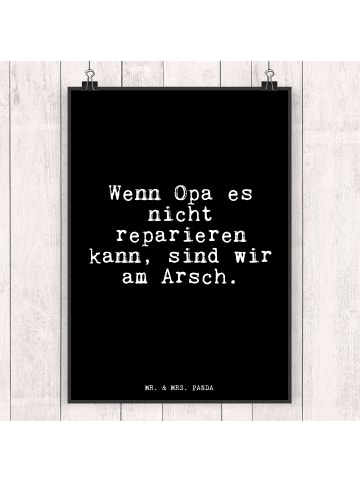 Mr. & Mrs. Panda Bild Wenn Opa es nicht... mit Spruch in Schwarz